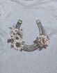 FLORAL Horseshoe Flowers Unisex Kids Tee image number 2