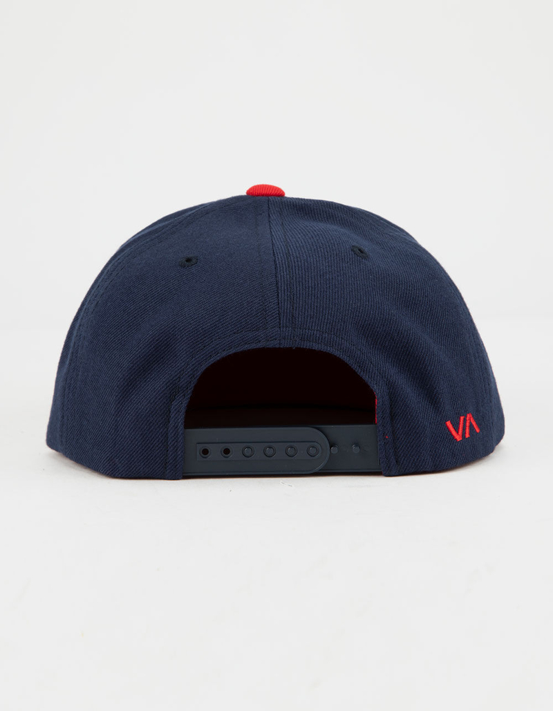 RVCA Twill III Navy & Red Boys Snapback Hat image number 1