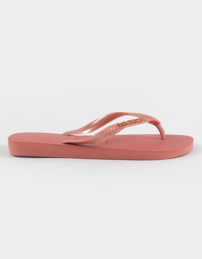HAVAIANAS Top Logo Metallic Womens Flip Flops image number 1