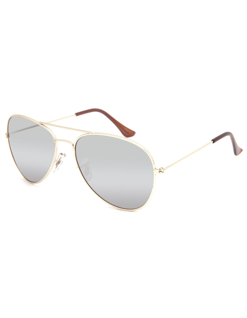 BLUE CROWN Mirrored Aviator Sunglasses image number 0