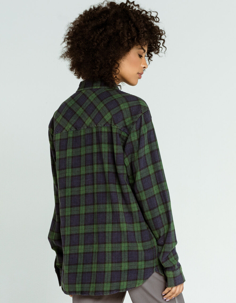 RSQ Tartan Plaid Womens Flannel Shirt image number 2