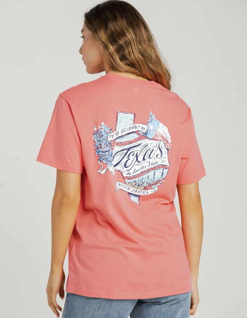 LAUREN JAMES My Heart Belongs to Texas Womens Tee image number 0