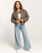 FULL TILT Corduroy Puffer Womens Bomber Jacket image number 2