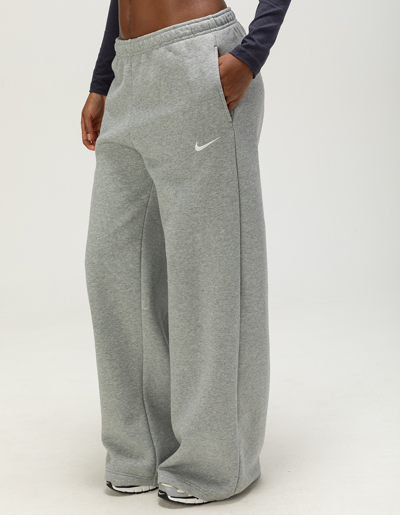 NIKE Studio Fleece Womens Mid Rise Wide Leg Pants image number 2