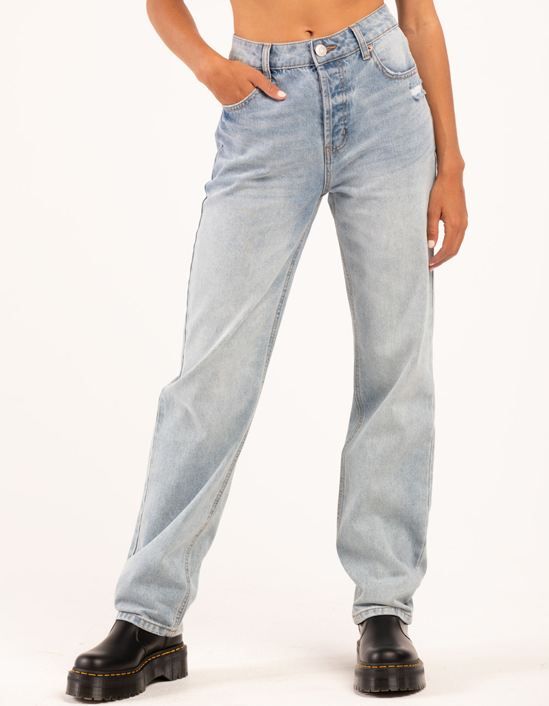 RSQ Womens High Rise Straight Leg Jeans image number 3