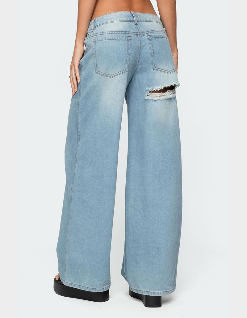 EDIKTED Ripley Distressed Low Rise Jeans image number 0