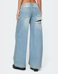 EDIKTED Ripley Distressed Low Rise Jeans image number 1