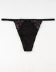 FULL TILT Shiny Micro Lace Black Thong image number 1