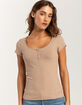 GUESS Eco Karlee Womens Henley Tee image number 1