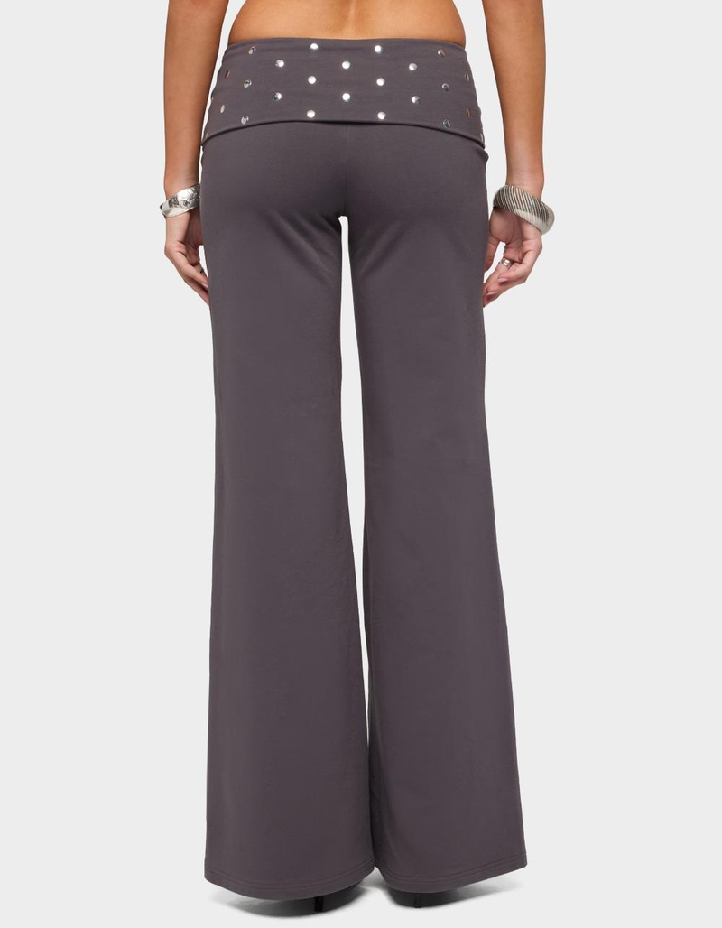 EDIKTED Breanna Studded Foldover Wide Leg Pants image number 2