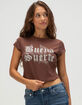 TRUE RELIGION x Bella Doña Crystal Buena Suerte Womens Baby Tee image number 1