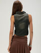 WEST OF MELROSE Womens Rhinestone Denim Vest image number 4