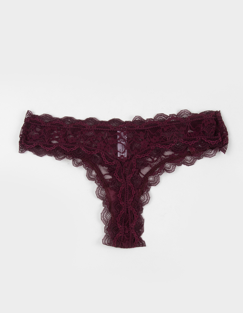 FULL TILT Allover Lace Thong image number 1