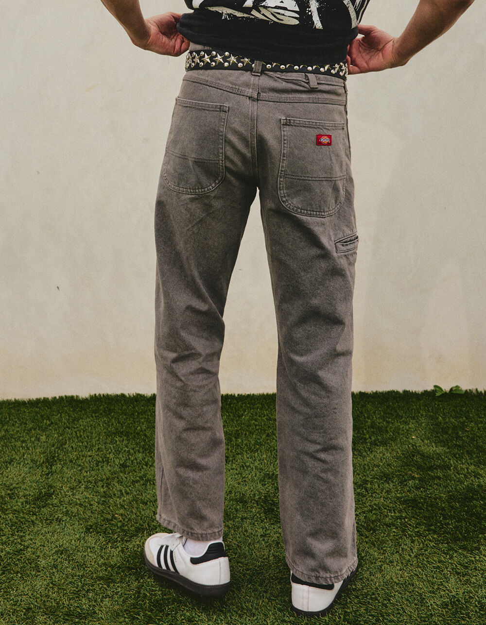DICKIES Double Knee Mens Loose Straight Jeans - GRAY | Tillys