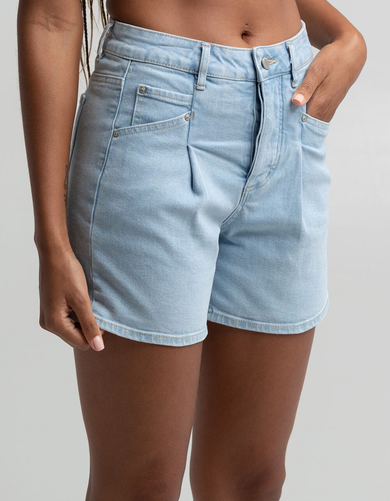 RSQ Womens Pleated Denim Shorts image number 1