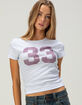 RSQ Womens 33 Stripe Baby Tee image number 1