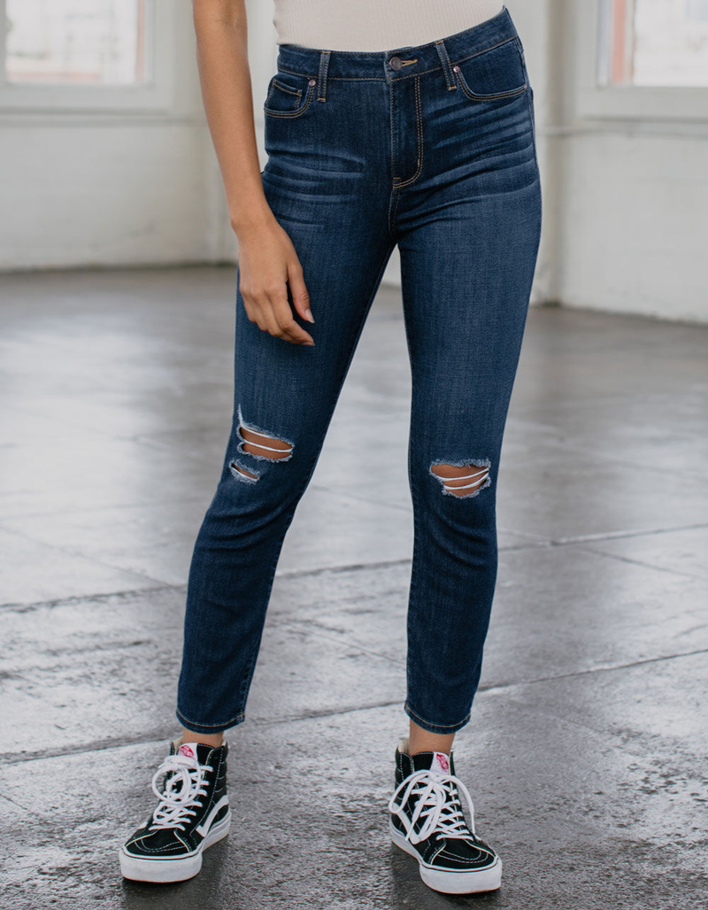 RSQ High Rise Ankle Dark Blast Womens Skinny Ripped Jeans image number 1