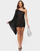 EDIKTED One Shoulder Sequin Knit Mini Dress image number 5