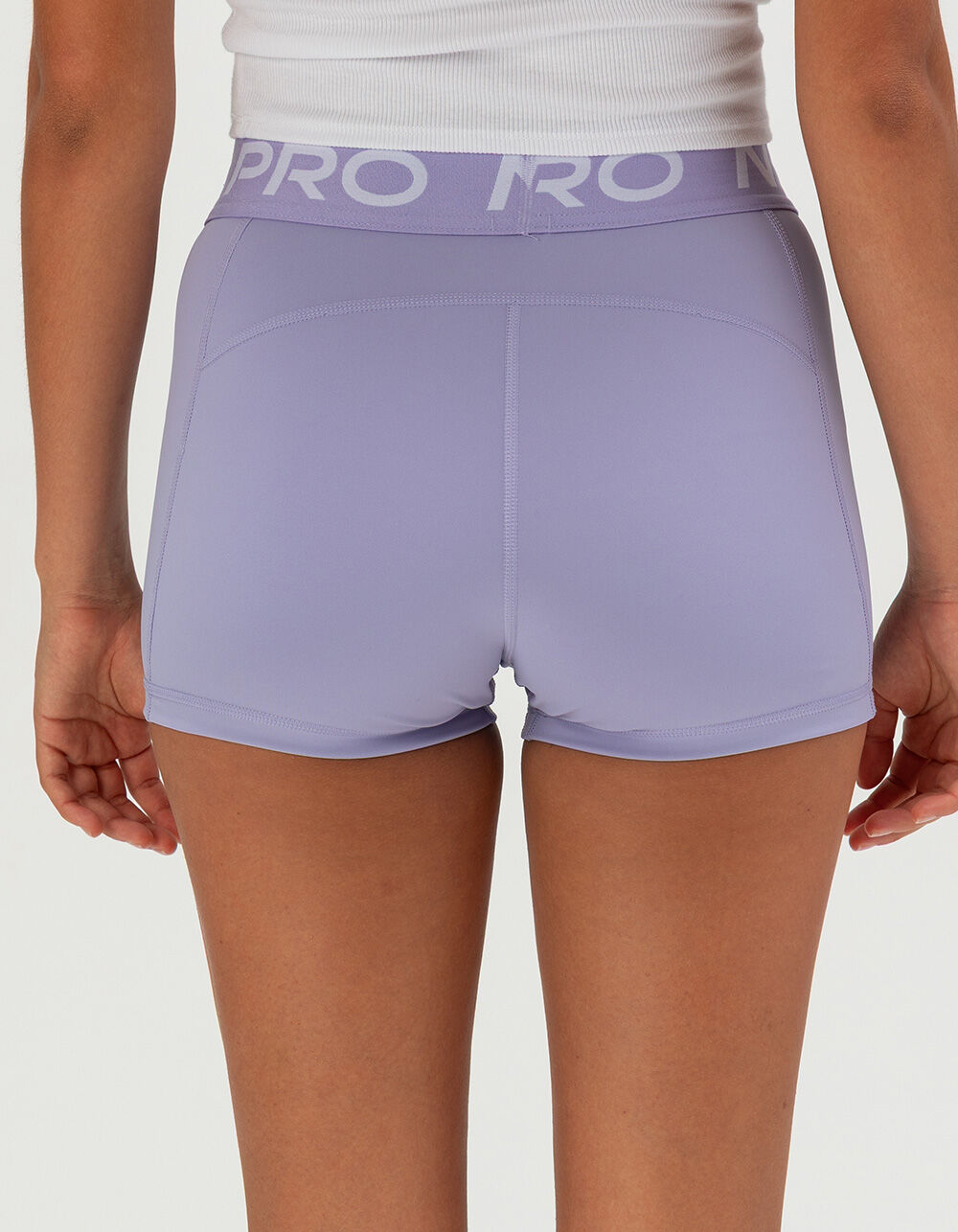women's nike pro shorts purple