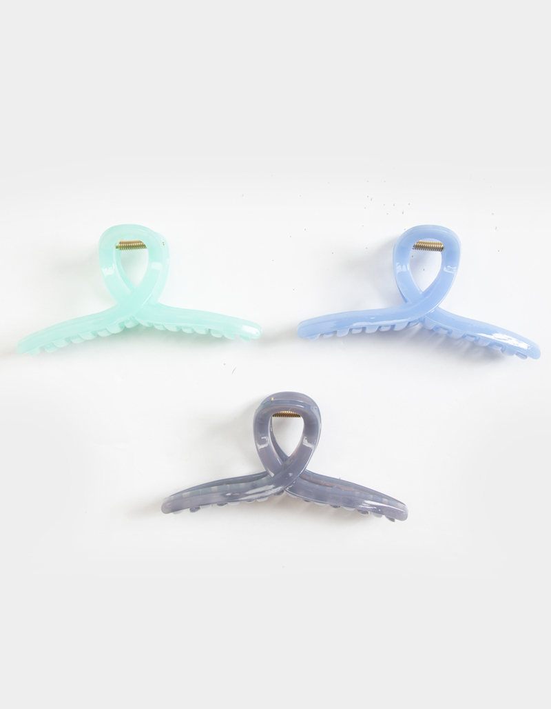 FULL TILT 3 Pack Keyhole Claw Hair Clips image number 1