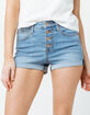 RSQ Sunset High Rise Exposed Button Womens Denim Shorts image number 2