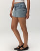 REWASH Double Button Womens Denim Micro Mini Skirt image number 3