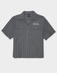 RSQ Mens Embroidered Stripe Button Up Shirt image number 2