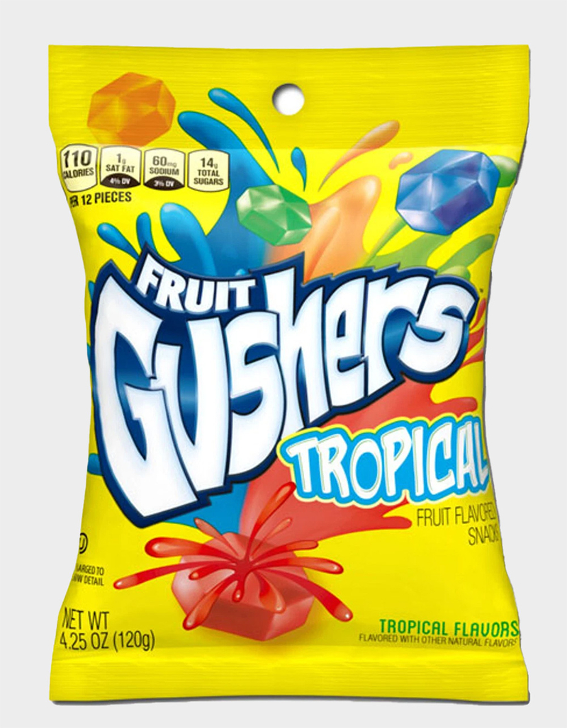 GUSHERS Tropical Fruit Flavored Gummy Snacks image number 0