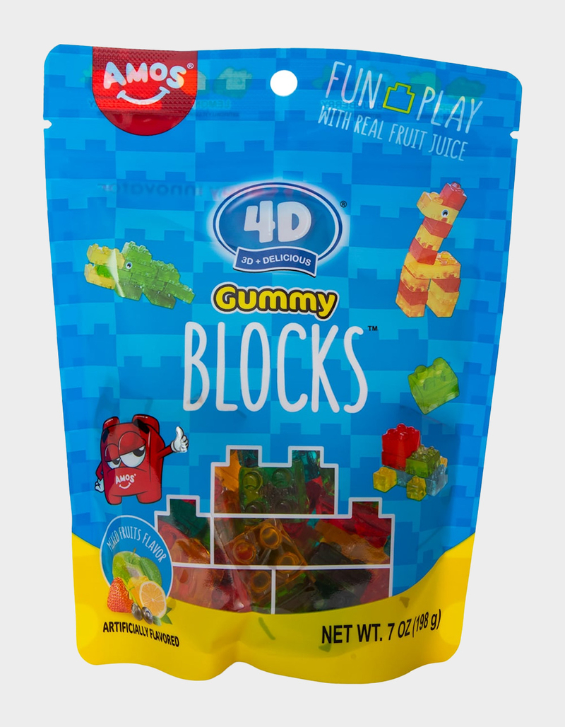 AMOS 4D Blocks Gummy Candy image number 0
