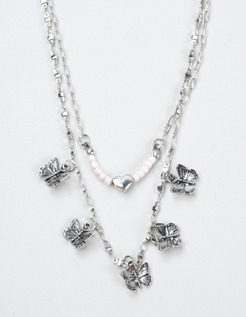 FULL TILT Layered Butterfly Necklace Alternative Image