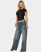 EDIKTED Swapna Asymmetric Button Up Top image number 4