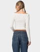 EDIKTED Textured Sheer Boat Neck Top image number 5