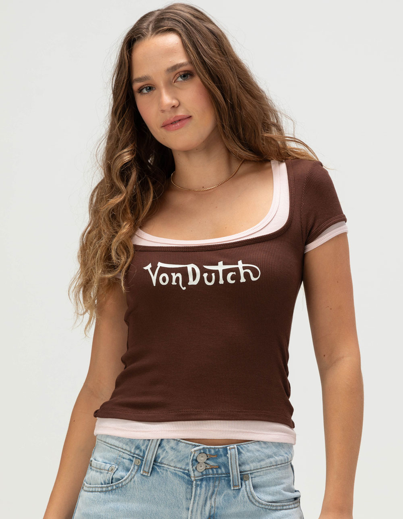 VON DUTCH Layered Womens Tee image number 0