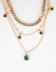 FULL TILT Layered Cuban Link Star Charm Necklace image number 2
