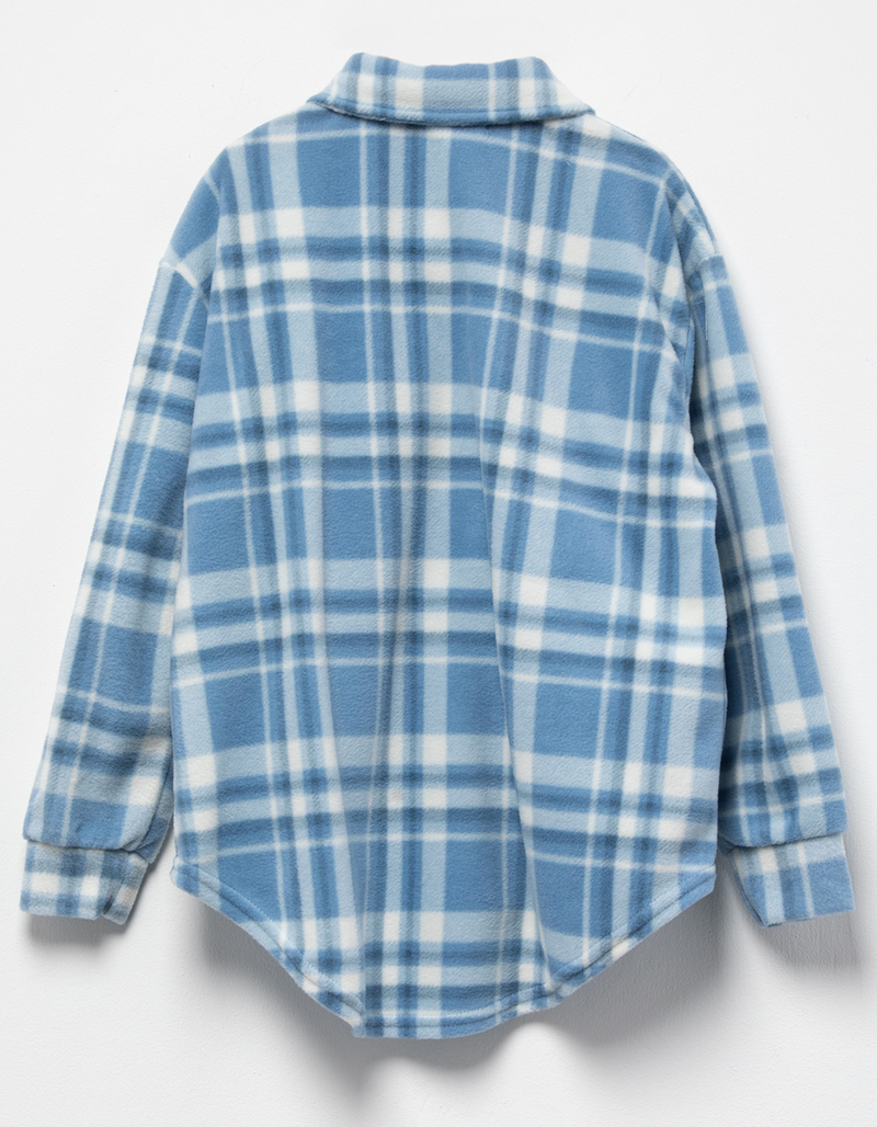 JOLIE & JOY Plaid Fleece Girls Oversized Shacket image number 1