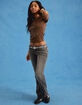 RSQ Womens Ultra Low Rise Bootcut Jeans image number 8