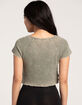 FULL TILT Notch Washed Womens Thermal Top image number 4
