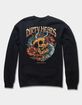 DIRTY HEADS Treasures Unisex Crewneck Sweatshirt - BLACK