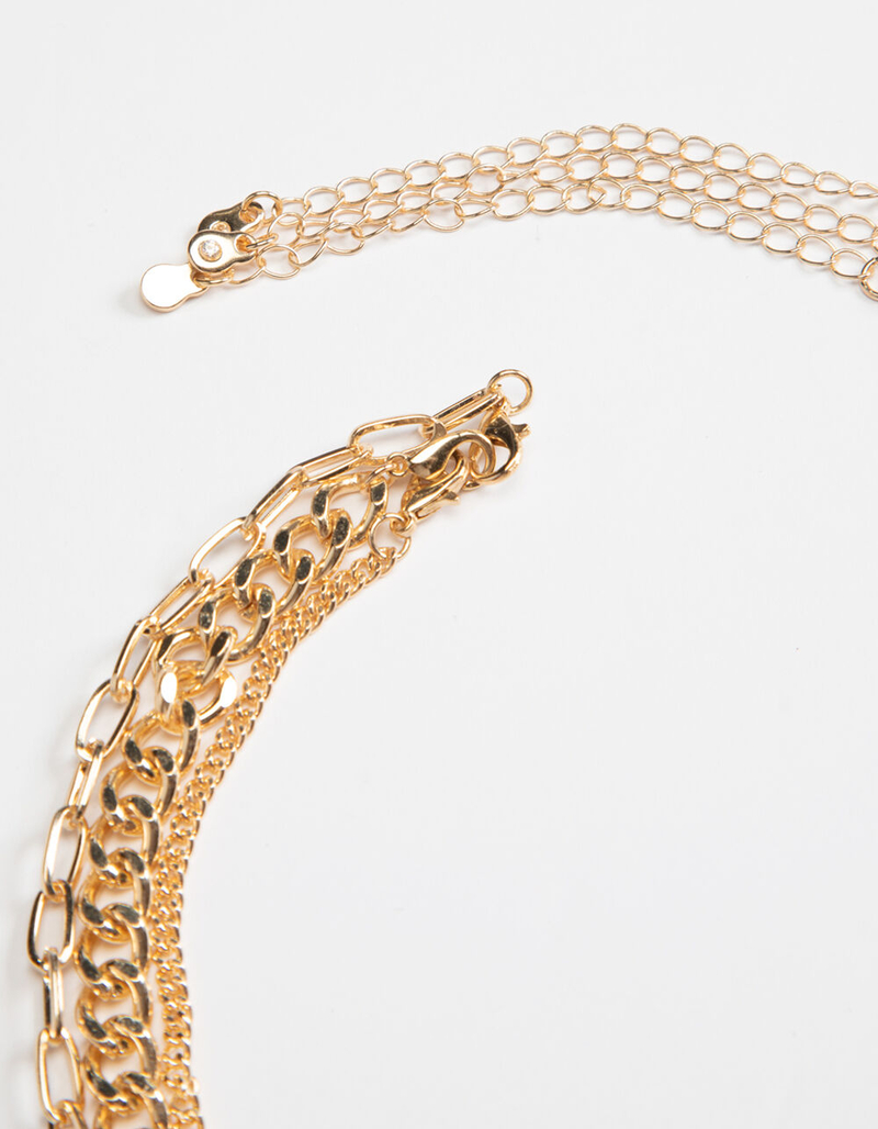 FULL TILT Layered Heart & Snake Necklace image number 2