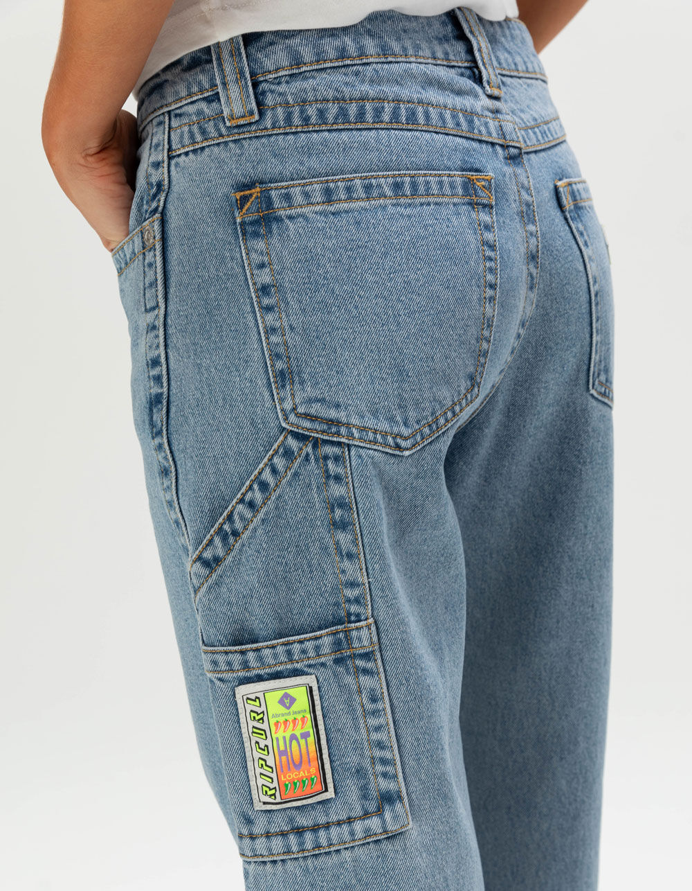 ABRAND x Rip Curl Ariane 95 Womens Baggy Jeans - DENIM - 25 | Tillys
