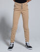 RSQ Ibiza Exposed Button Corduroy Girls Camel Skinny Jeans image number 4