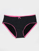 FULL TILT Cotton Bow Lace Trim Hipster Panties image number 1