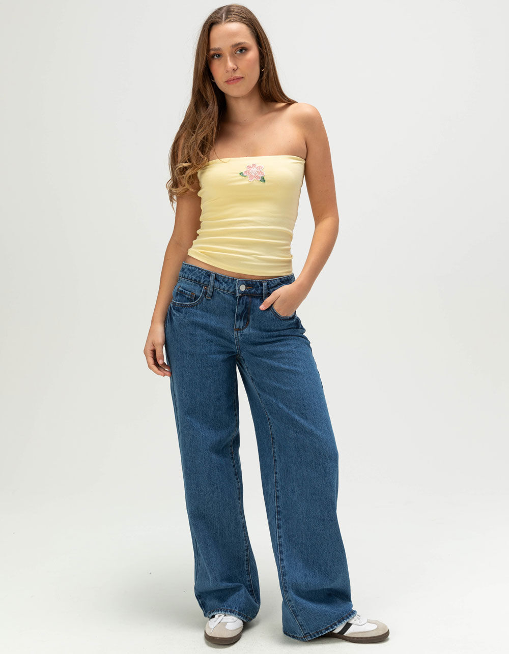 MADDEN GIRL Beaded Womens Tube Top - YELLOW - XL | Tillys
