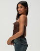 FULL TILT Textured Cinch Womens Tube Top image number 3