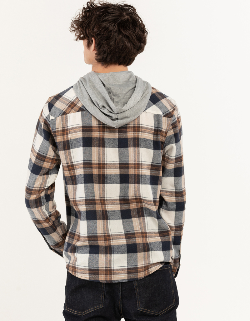RSQ Mens Plaid Hooded Flannel image number 2