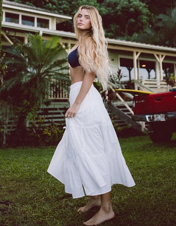 RSQ Womens Mid Rise Tiered Midi Skirt Primary Image