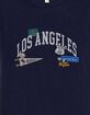 LOS ANGELES Landmark Stickers Distressed Womens Baby Tee image number 2
