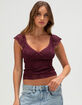 FULL TILT Womens Lace Top image number 1