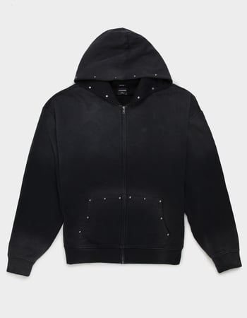 RSQ Mens Studded Zip-Up Hoodie Alternative Image