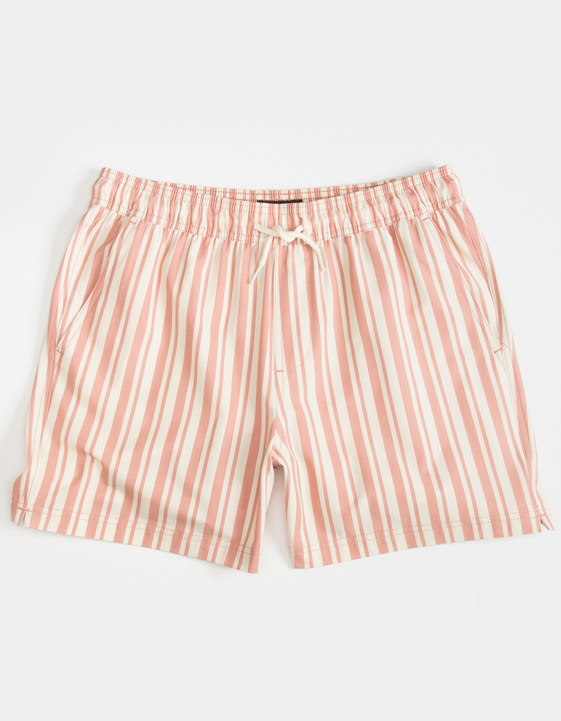 RSQ Simple Stripe Mens 5" Swim Shorts image number 1